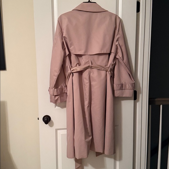 H&M Tan Trench Coat Classic Double-Breasted - Picture 3 of 7